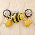 Bee-Themed Happy Birthday Balloon Set – 5 Pcs