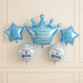 New Little Prince Crown Balloon Set – 5 Pcs