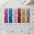 Metallic Wavy Cake Candles