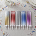 Metallic Ombré Slim Cake Candles