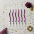 Purple Wavy Cake Candles