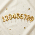 Gold Number Birthday Candle