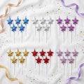 Metallic Star Cake Candles
