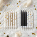 Confetti & Black Slim Cake Candles