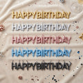 Metallic Happy Birthday Letter Cake Candles