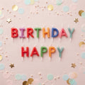 Multicolor Happy Birthday Letter Cake Candles